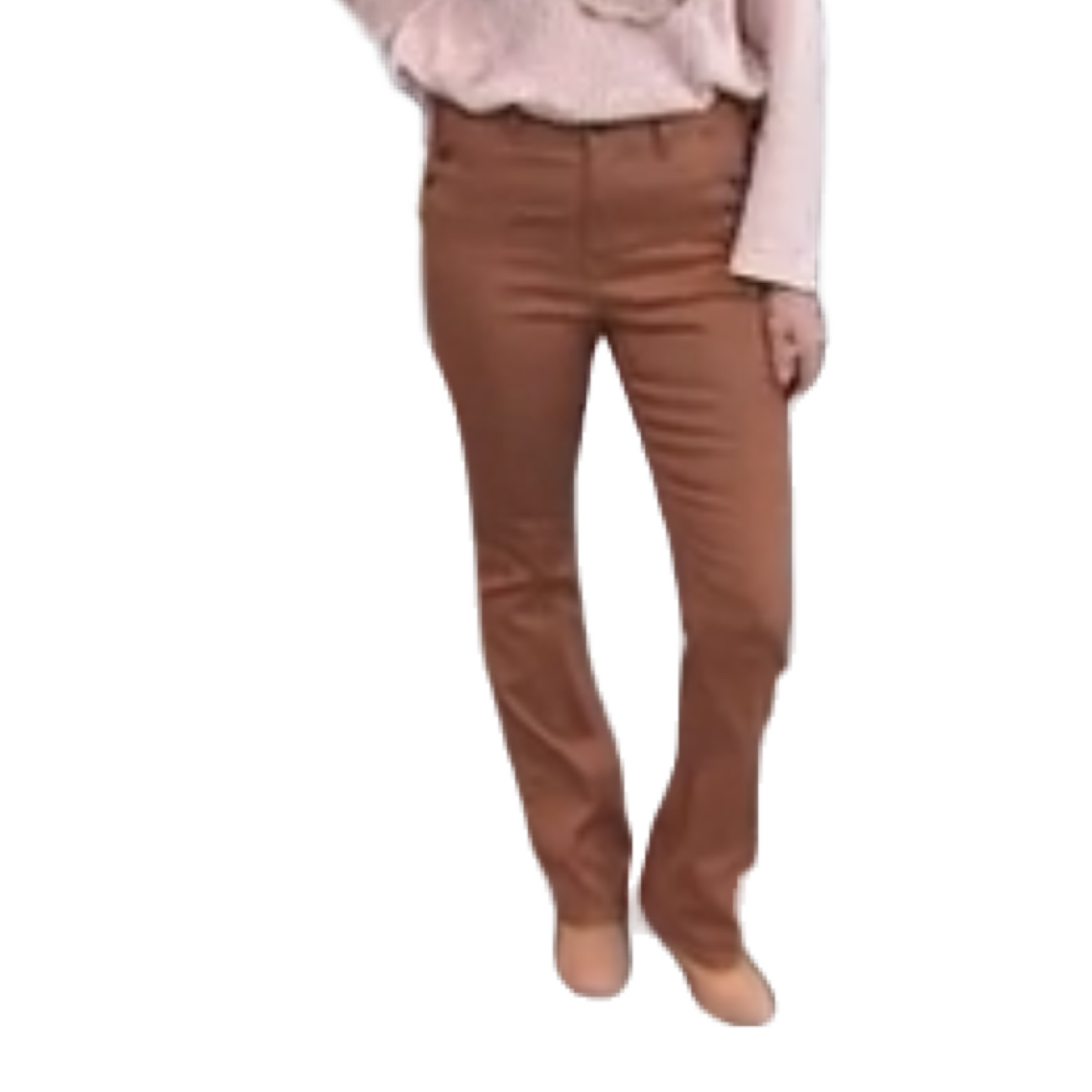 DG2 Never Virtual Stretch Button Pocket Bootcut Jean Women's Camel