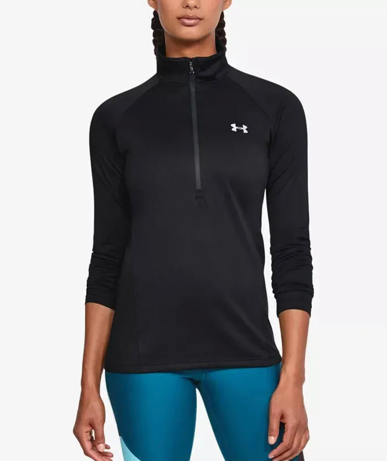 Under Armour Women's Black Tech Half Zip Top Size SIze S petite