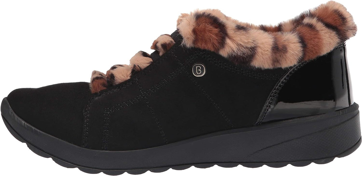 Bzees Women's Golden Faux Suede Slip-On Fashion Sneakers