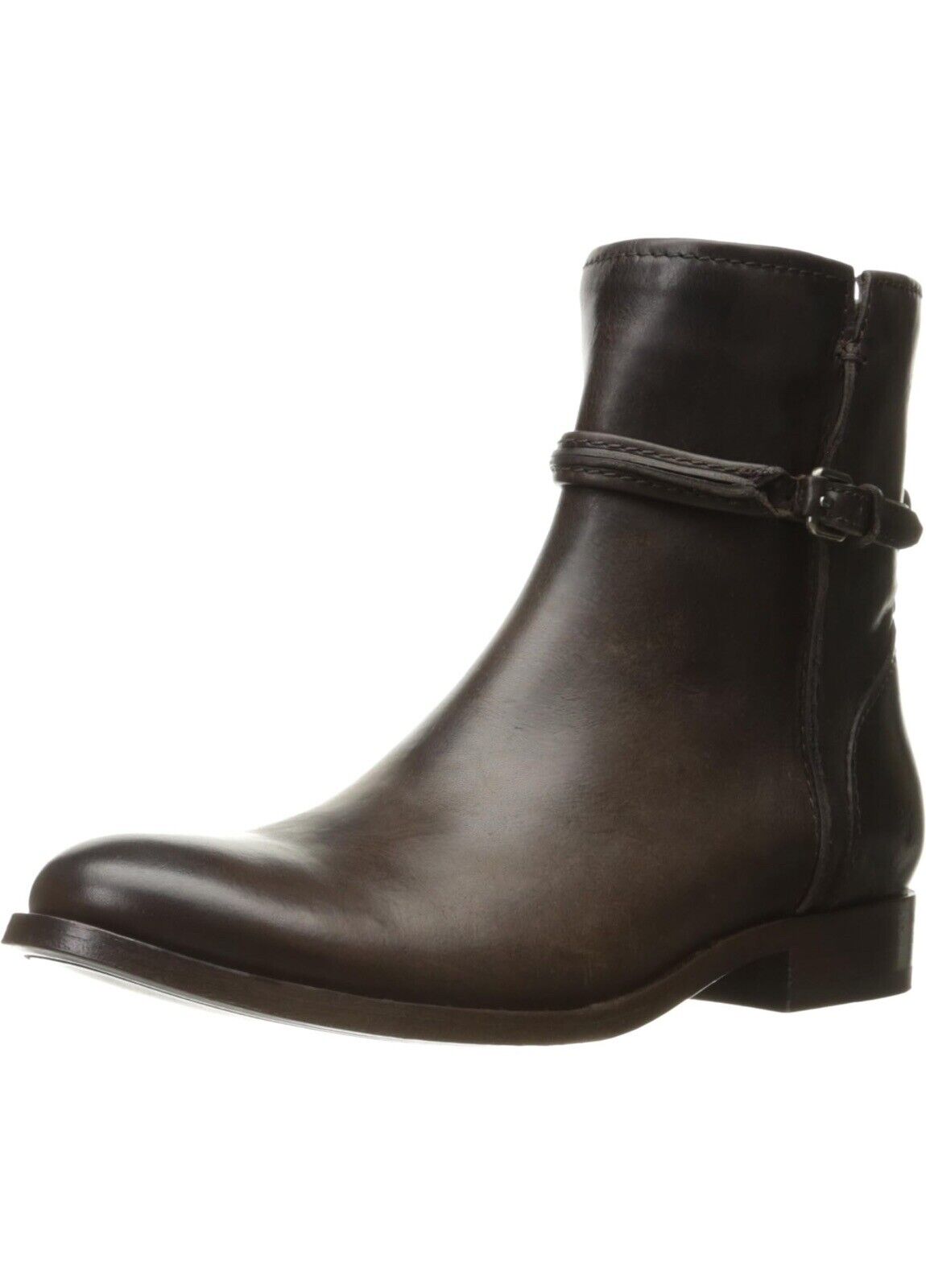 Frye Womens Melissa Seam Short Slate Leather Slim Bootie Shoe 6.5 M
