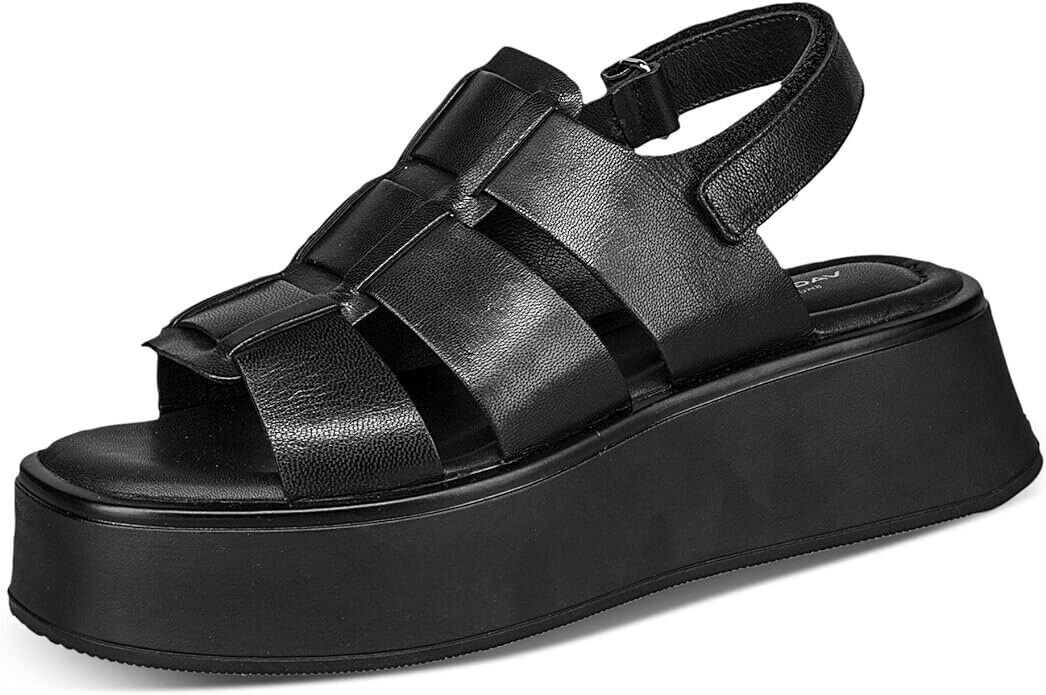 Vagabond Shoemakers Courtney Fisherman Flatform (Black/ SIZE 9