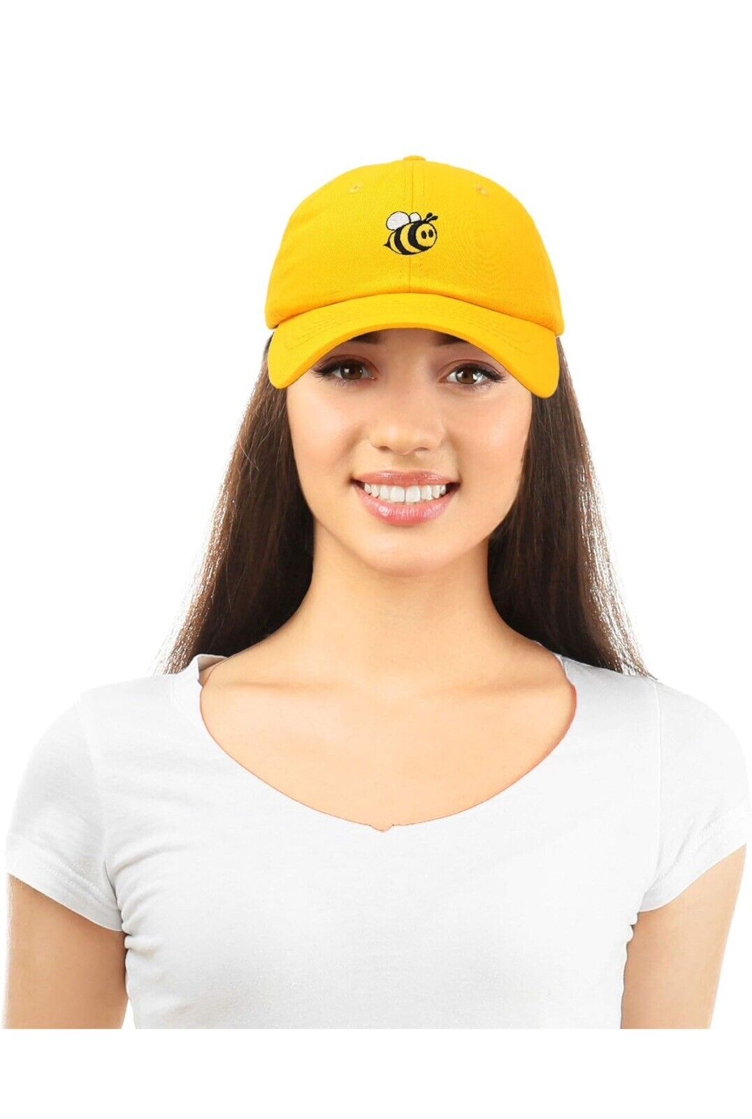 DALIX Bumble Bee Baseball Cap Dad Hat Embroidered Womens Girls Gold