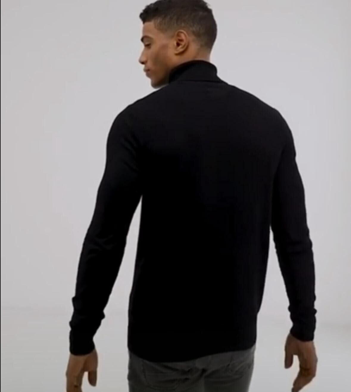 KINGBEGA Mens Stretch Solid Pullover Sweaters Casual Knitted Thermal (Size :2XL)