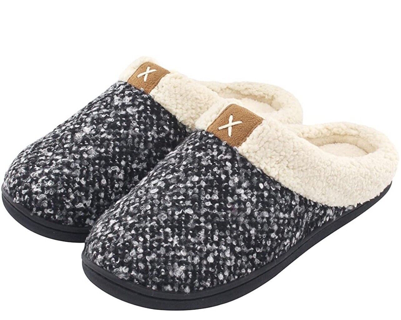 ULTRAIDEAS Women's Cozy Memory Foam Slippers Fuzzy Wool-Like Plush Size XL 11-12