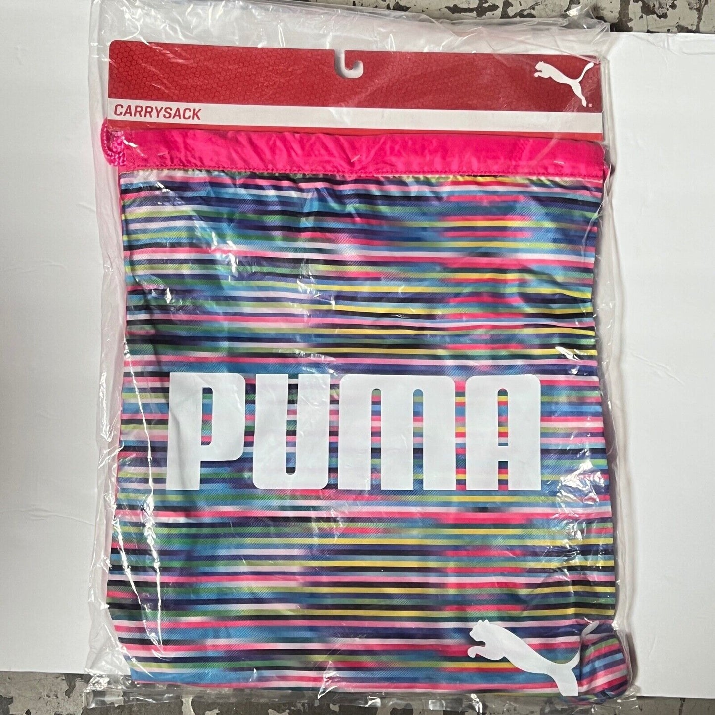 PUMA Carry Sack with Pocket, Drawstring Backpack, School, Soccer Tote, Sport Bag