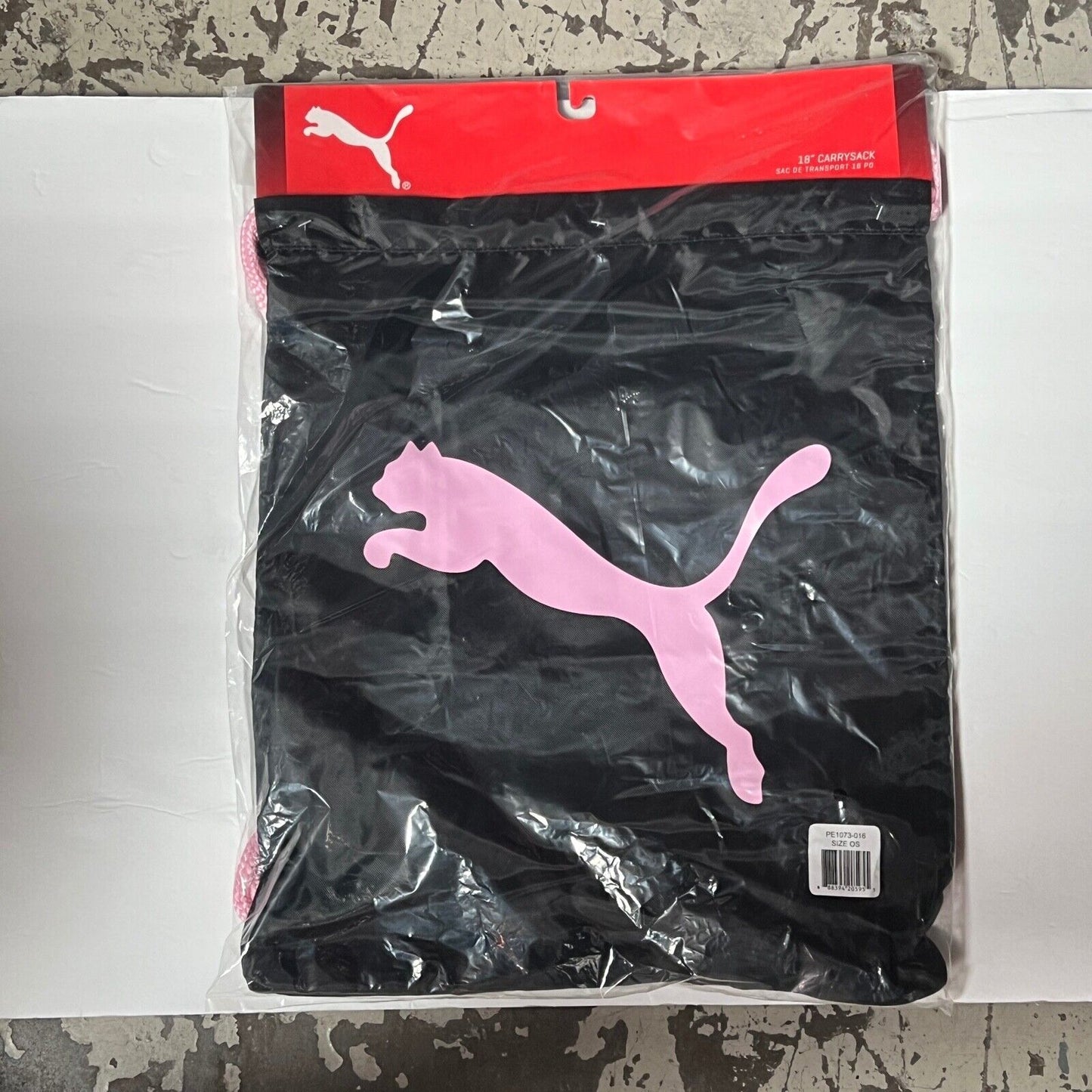 PUMA Carry Sack with Pocket, Drawstring Backpack, School, Soccer Tote, Sport Bag