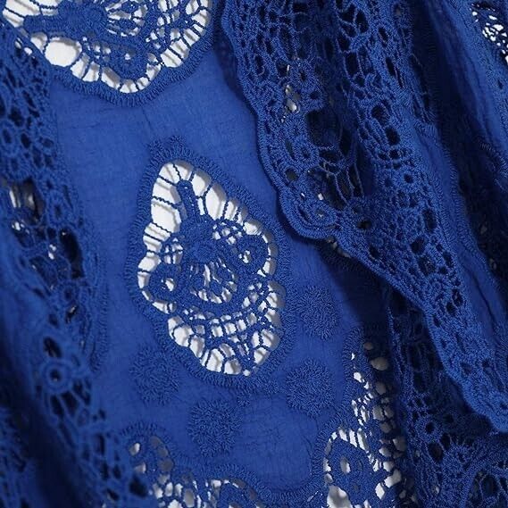 JASTIE Women Open Stitch Cardigan Boho Sleeveless Hippie Summer Hollow Out Solid