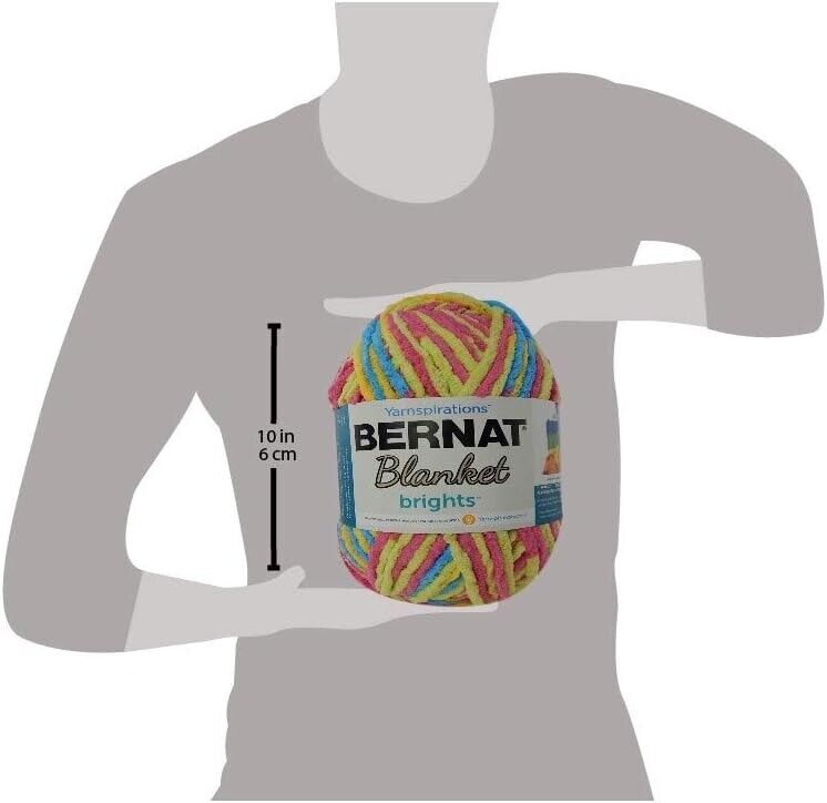 Big Ball Blanket Yarn Bundle by Bernat Plus 6Patterns Bulky 0.5 ball Oz 220 yard