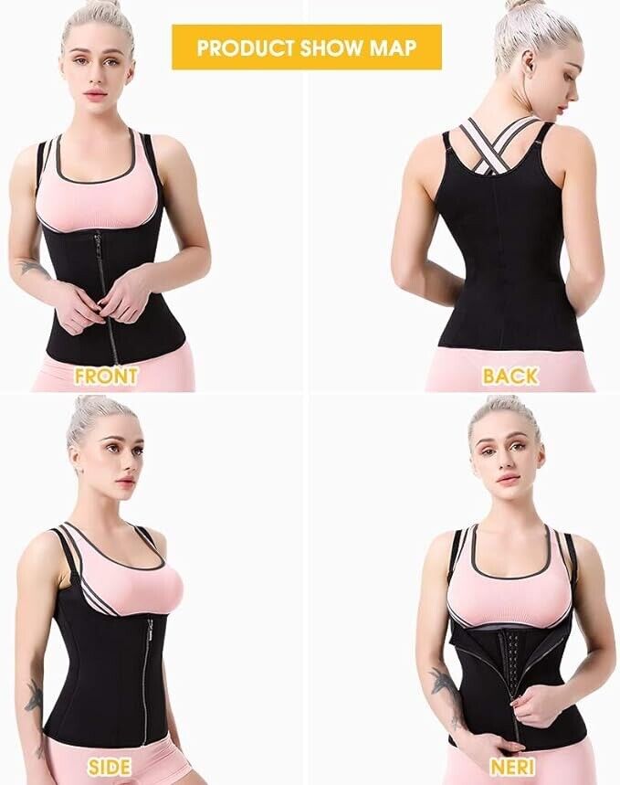 ASHLONE Waist Trainer Waist Cincher for Women Body Shaper Vest,Adjustable,(2XL)