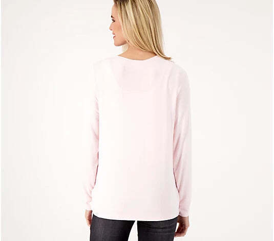 Belle by Kim Gravel Women’s Brushed Knit Side Grommet Top