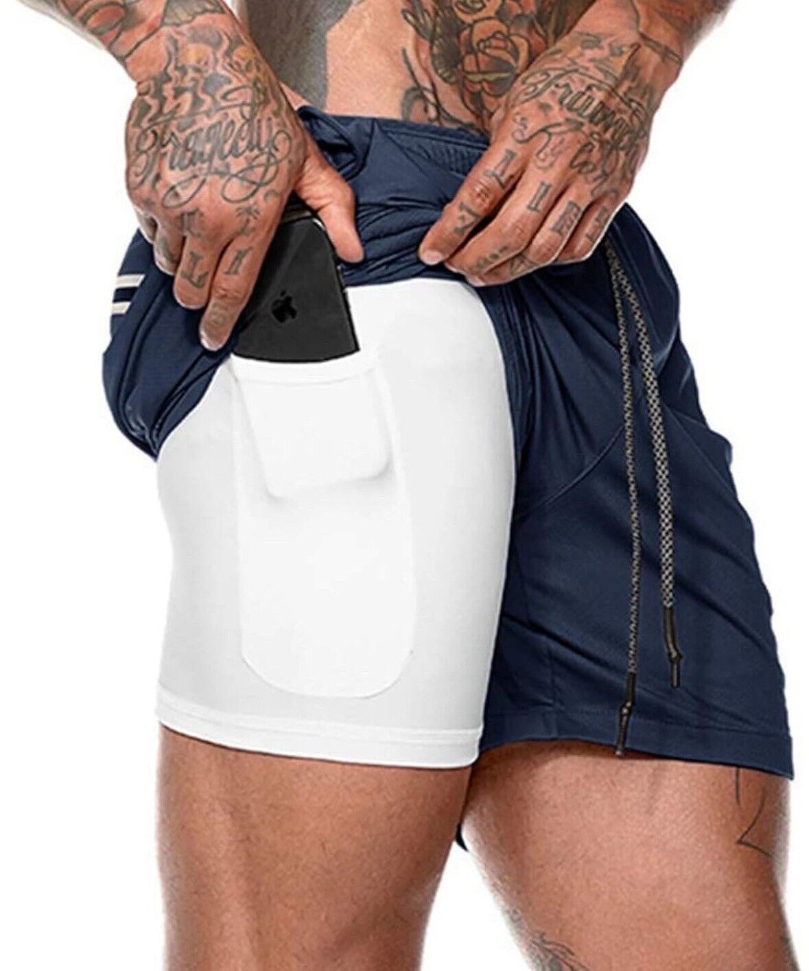 Mens Running Athletic Workout Shorts : 7 in Quick Dry Gym Shorts Size XL
