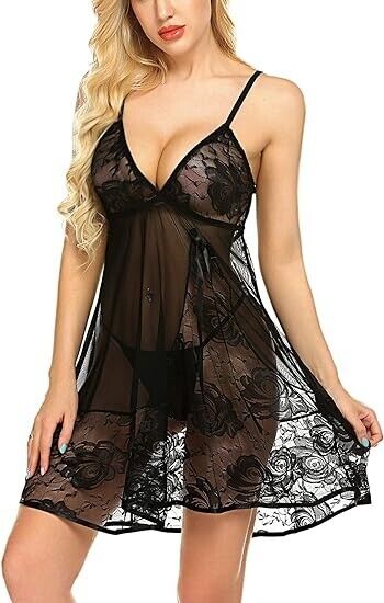 Avidlove Womens Babydoll Lingerie Set Plus Size Sexy Sleepwear