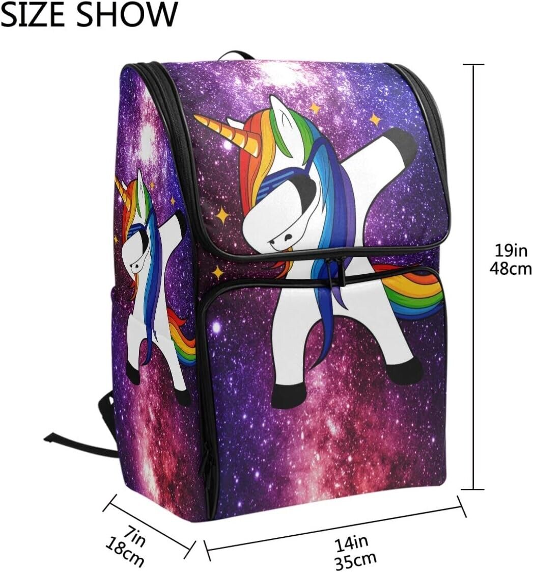 ZZKKO Animal Unicorn Space Galaxy Backpacks College Book Laptop Bag Camping