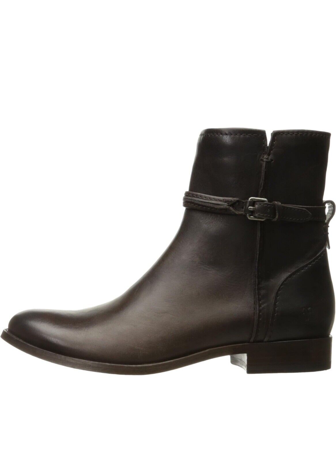 Frye Womens Melissa Seam Short Slate Leather Slim Bootie Shoe 6.5 M