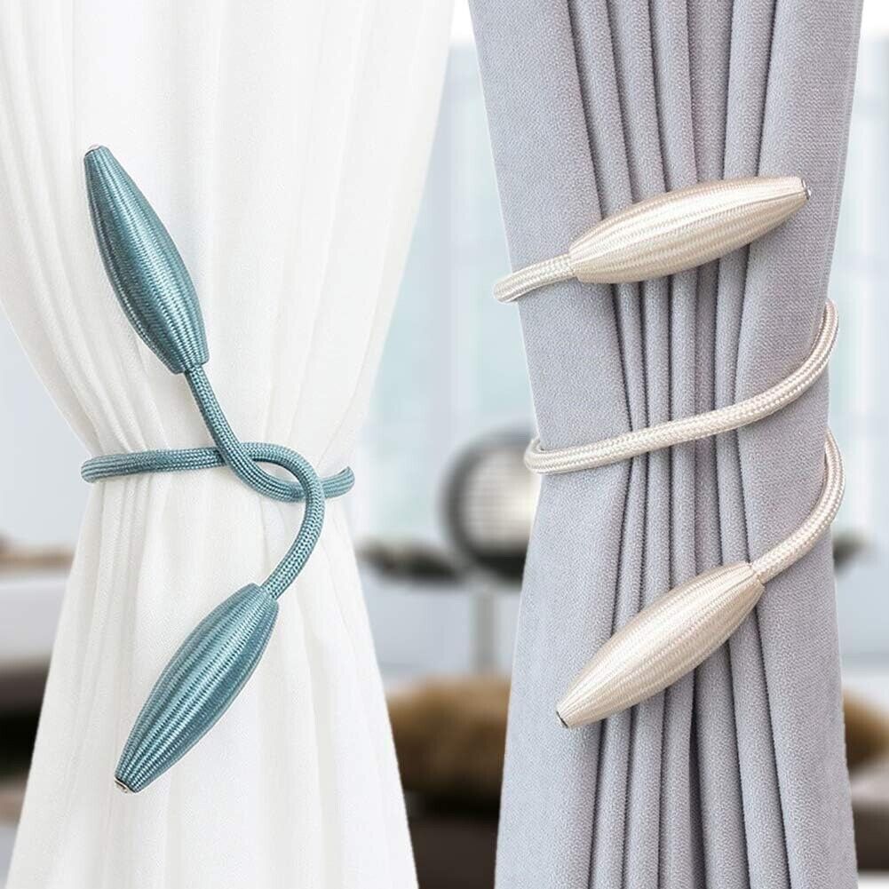 Curtain Tiebacks, 4 Pack Decorative Curtain Holdbacks, 21 Inch , Gold