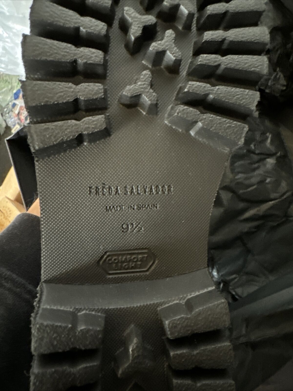 Freda Salvador EMI Black Suede/Hardware Size 9.5US