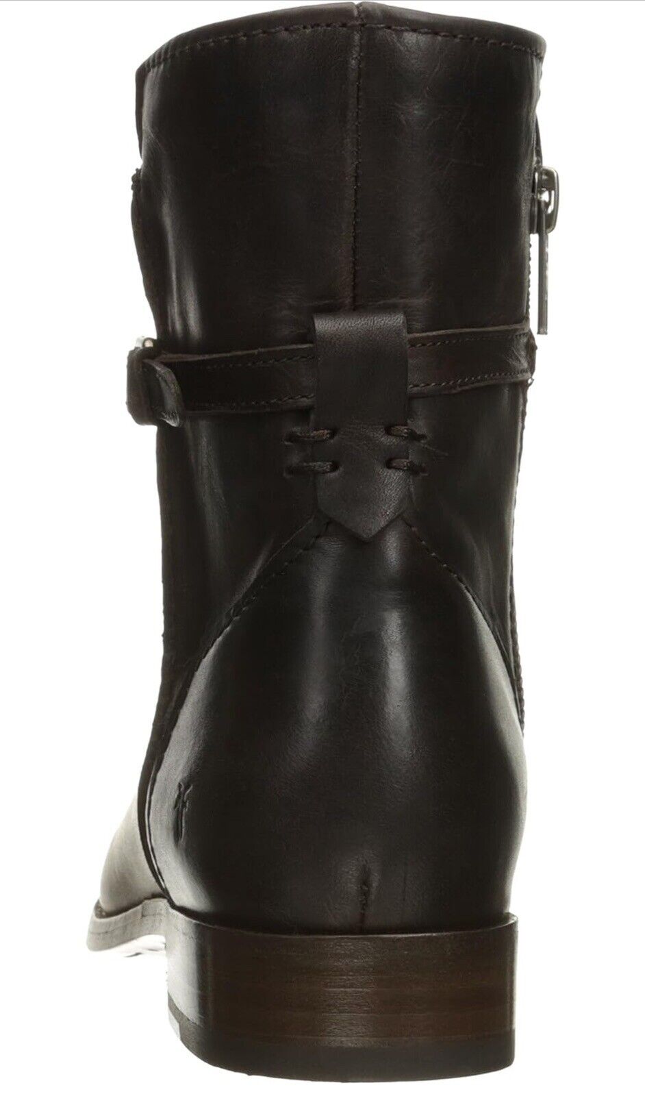 Frye Womens Melissa Seam Short Slate Leather Slim Bootie Shoe 6.5 M