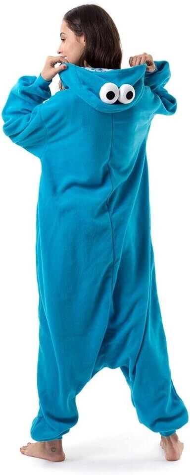 Beauty Shine Unisex Adult Animal Blue Sesame Costume Plush Pajamas Size M /Color Blue