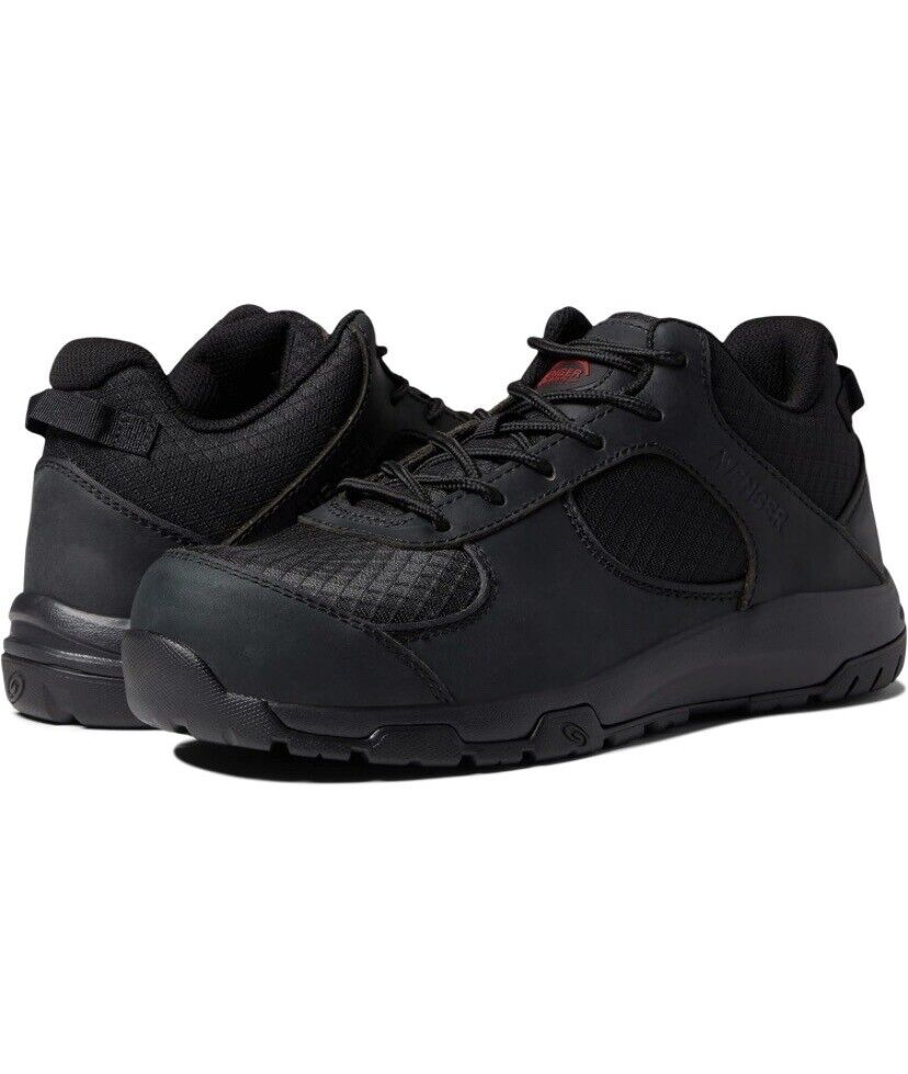 Avenger Men’s A7705 Edge, Black Work Boots, Size 12 MED (D)