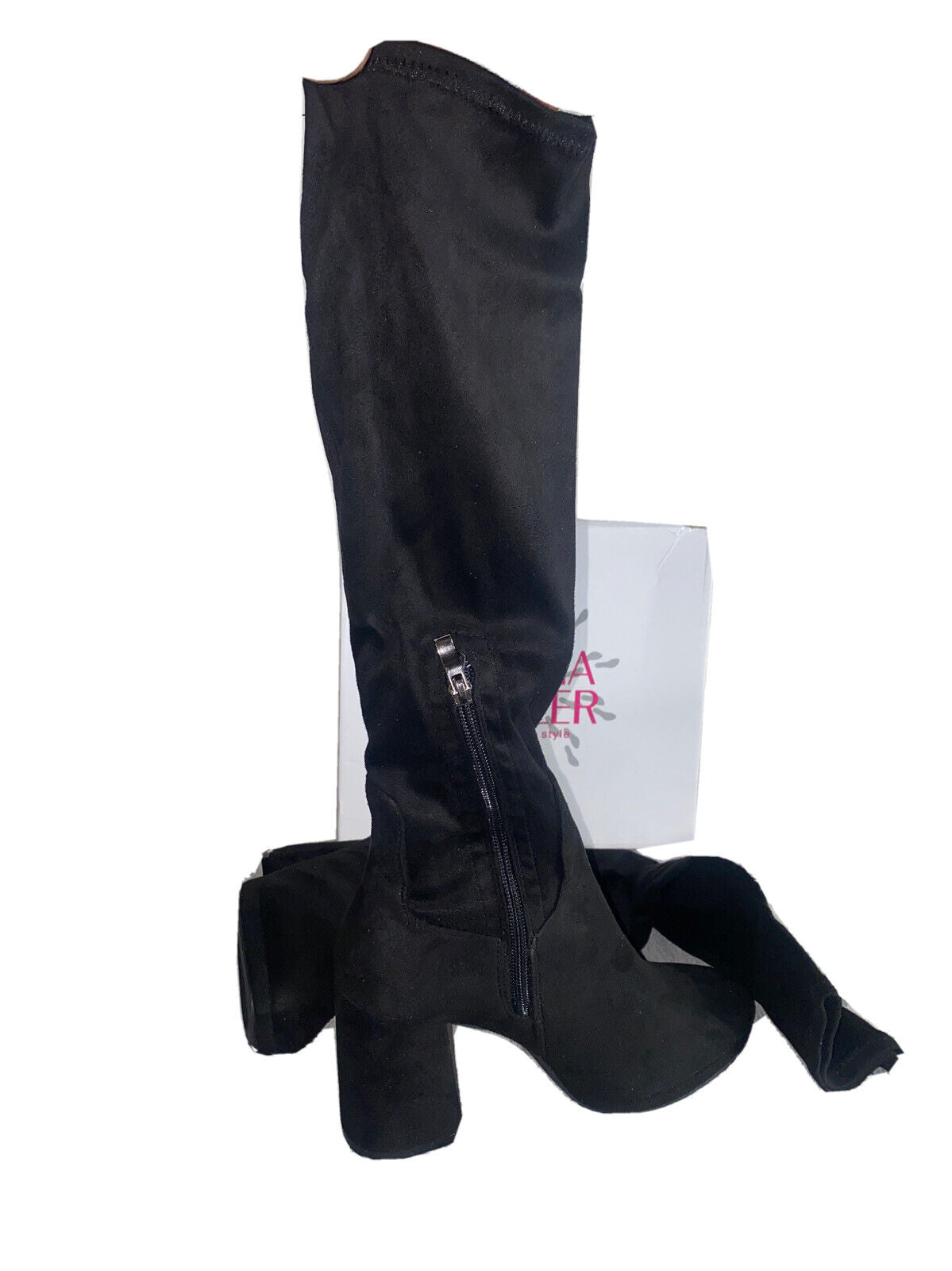 Olivia Miller Release Me Women's Black Suede Knee High Boots Size 7.5