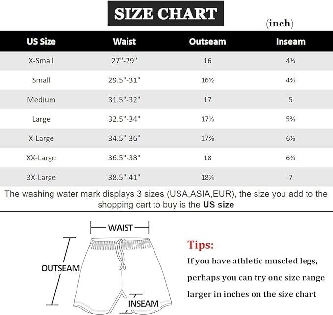 SILKWORLD Men's Swim Trunks Quick Dry Beach Shorts with Pockets US 4XL Darkcya