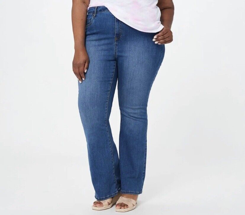 All Worthy Hunter McGrady Flared Leg Jeans Medium Wash( TALL 2) NEW A396781