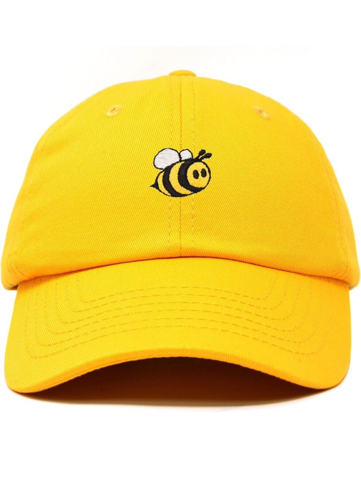 DALIX Bumble Bee Baseball Cap Dad Hat Embroidered Womens Girls Gold