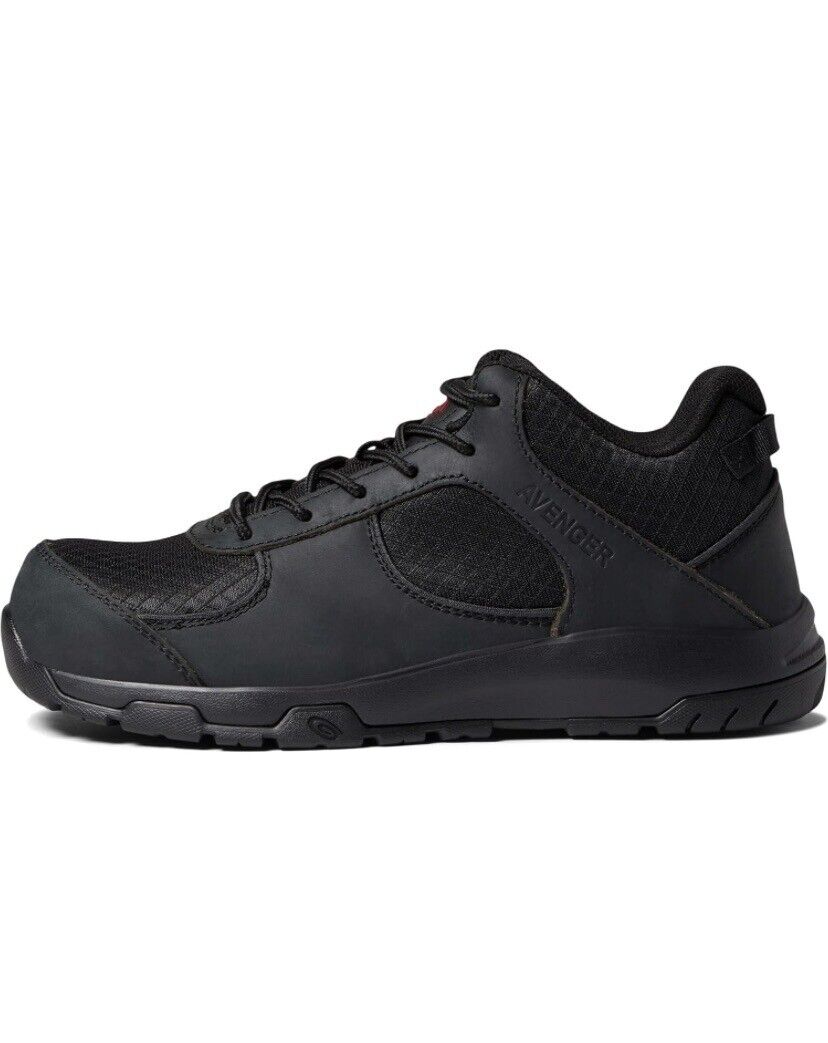 Avenger Men’s A7705 Edge, Black Work Boots, Size 12 MED (D)