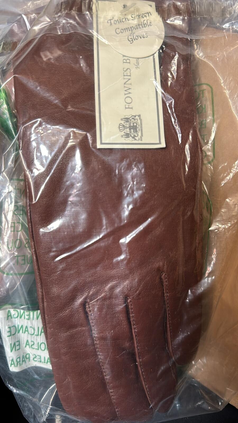 Fownes Women s Cashmere Lined Smart Brown Lambskin Leather Gloves ( 7.5/L,Brown)