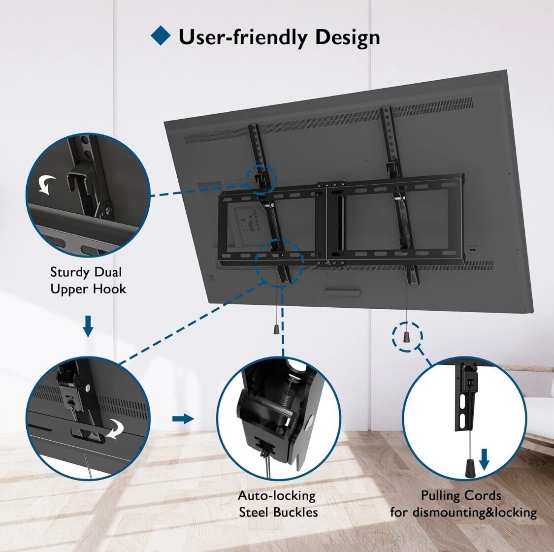 Bontec Model 118mb, Low Profile TV Wall Bracket with Max. VESA 600x400mm