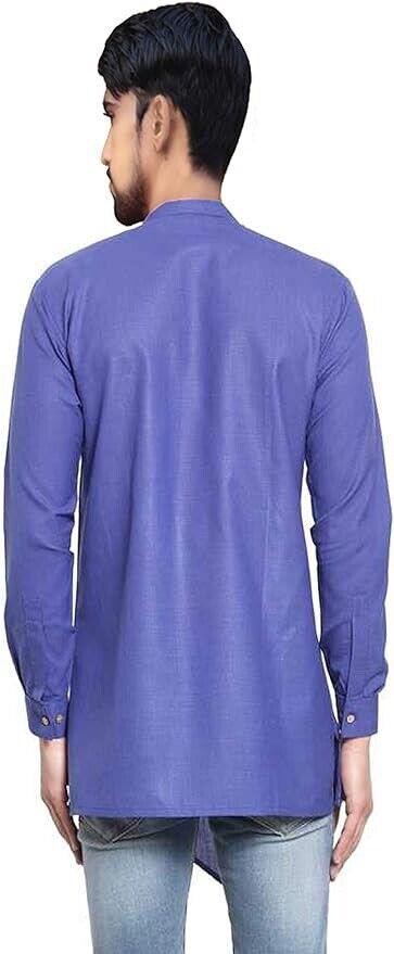 Lakkar Haveli Indian Men's Kurta Wedding Wear Plus Size ( Blue - 4XL )