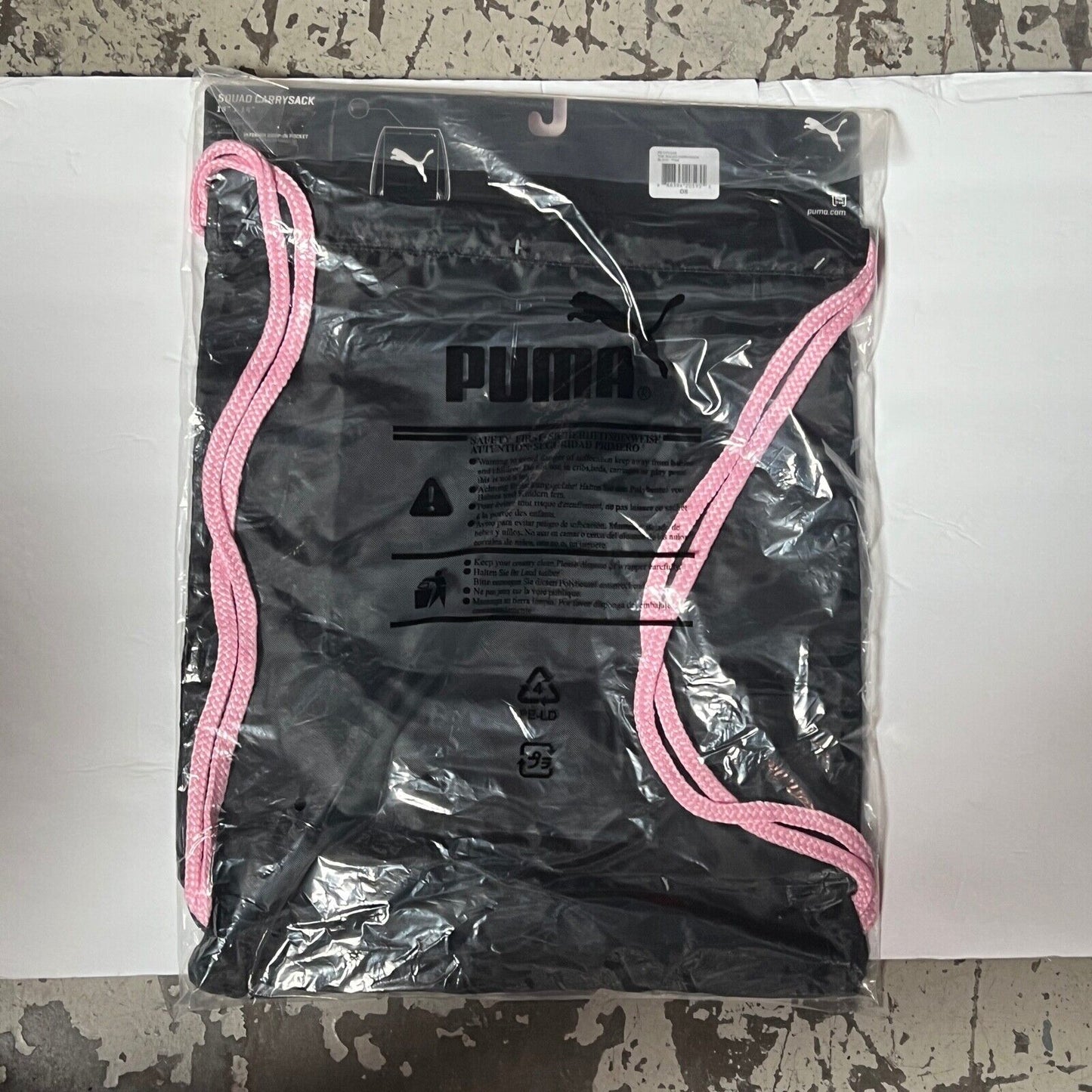 PUMA Carry Sack with Pocket, Drawstring Backpack, School, Soccer Tote, Sport Bag