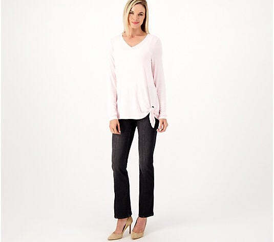 Belle by Kim Gravel Women’s Brushed Knit Side Grommet Top