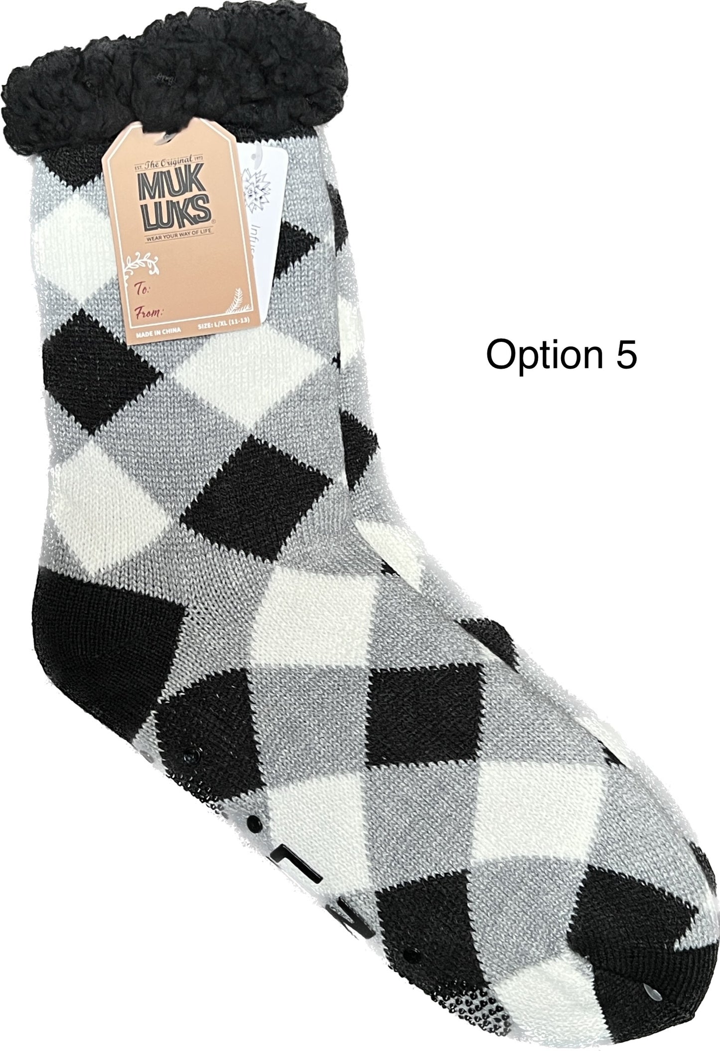 MUK LUKS Men's Aloe Infused Cabin Socks