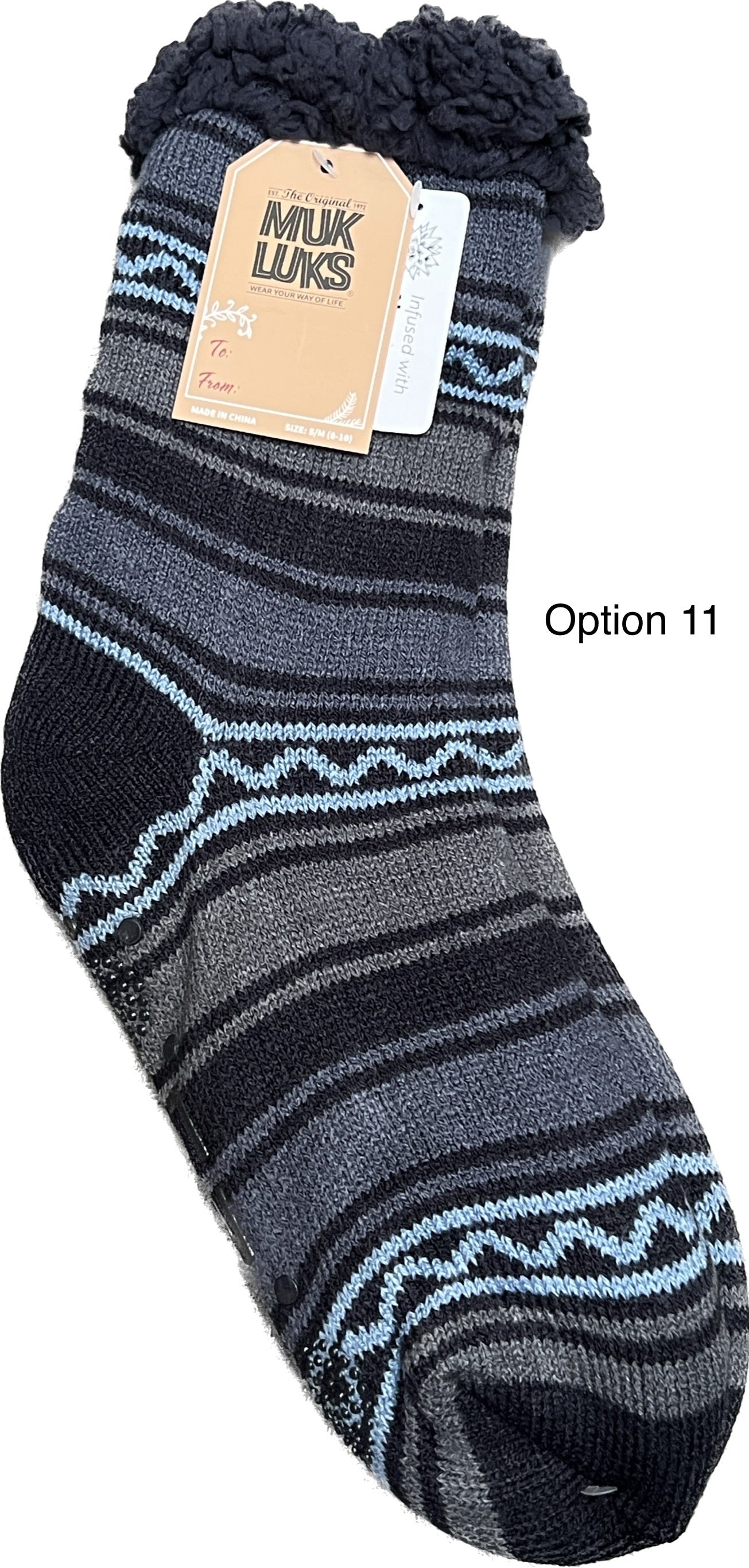 MUK LUKS Men's Aloe Infused Cabin Socks