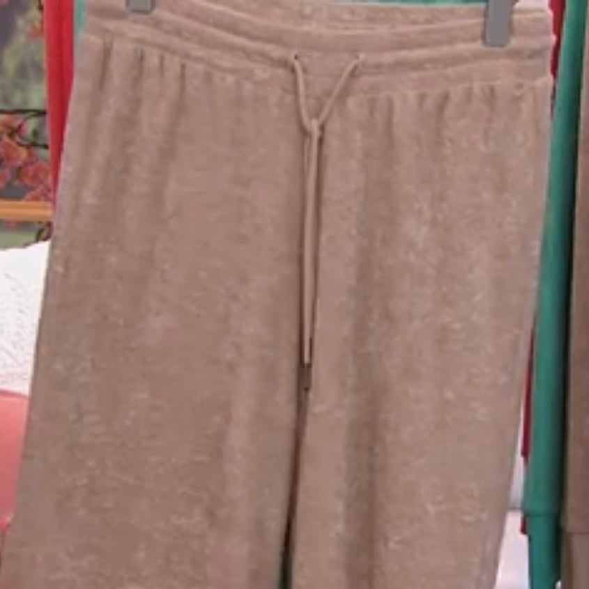 DG2 Downtown Wide Leg Terry Cloth Easy Women's Pant
