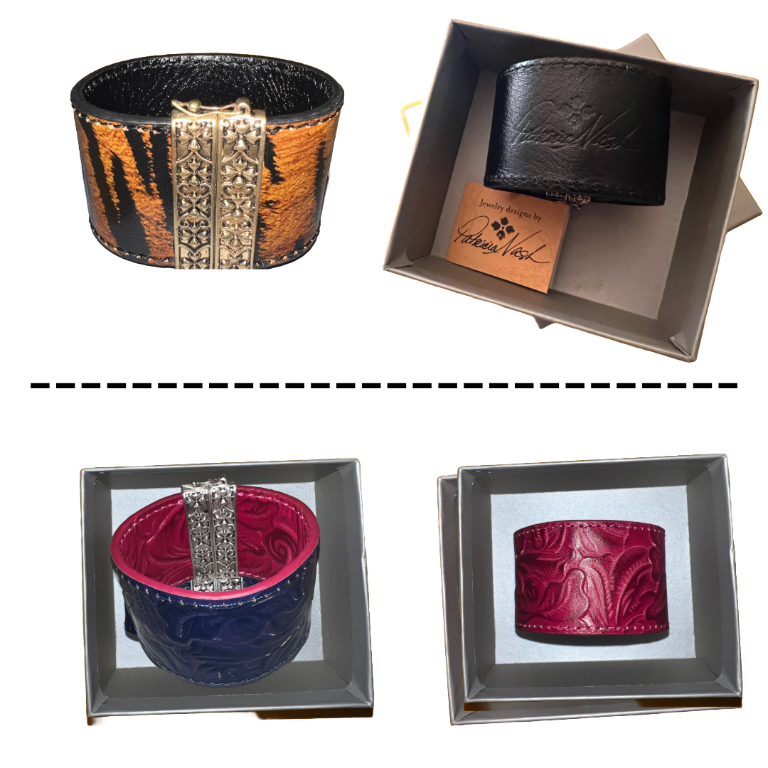 Patricia Nash Leather Wrap Flip Lock Magnetic Bracelet