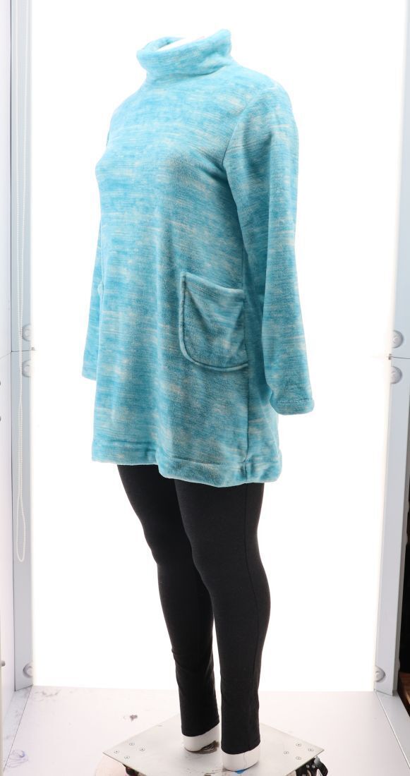 Stan Herman Women's Space Dye Plush Tunic Leggings Aqua