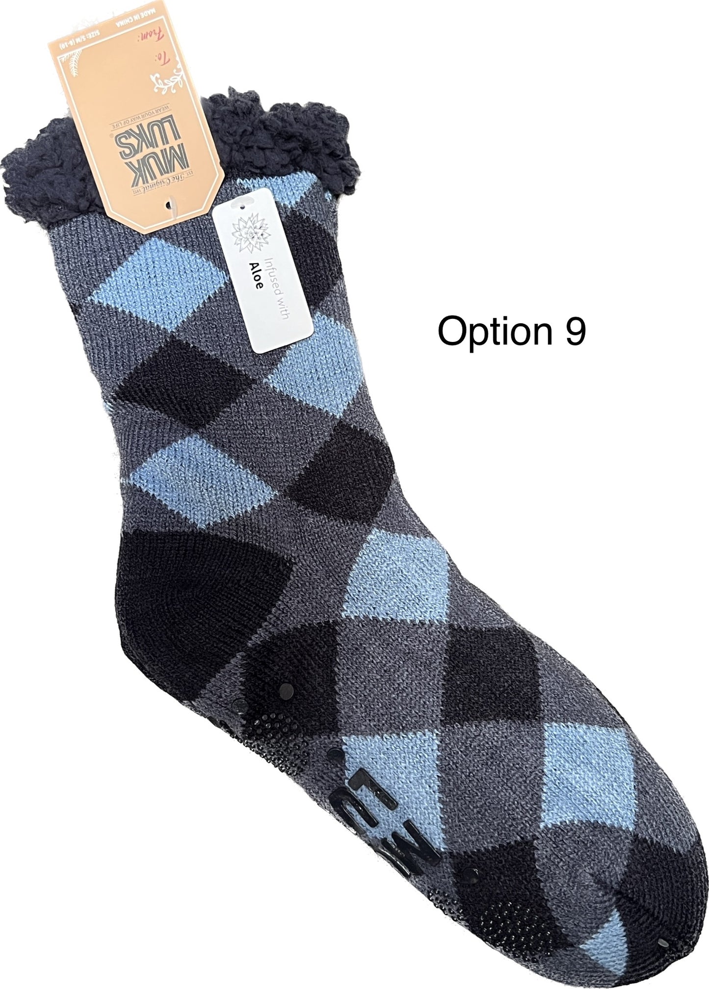 MUK LUKS Men's Aloe Infused Cabin Socks