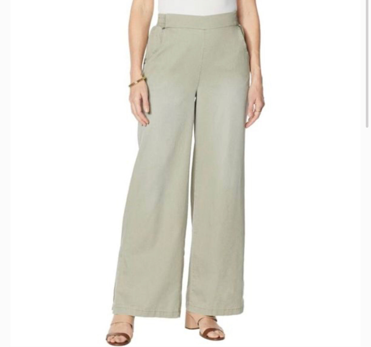 DG2 Diane Gilman SoftCell Side Slit Pull-On Pant SAGE 7409693