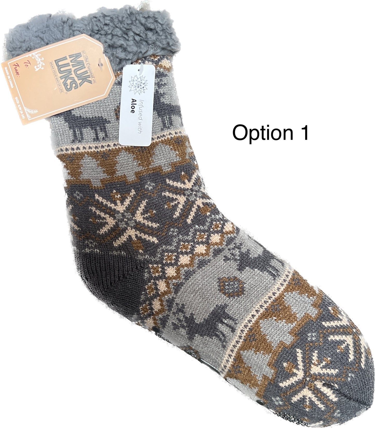 MUK LUKS Men's Aloe Infused Cabin Socks