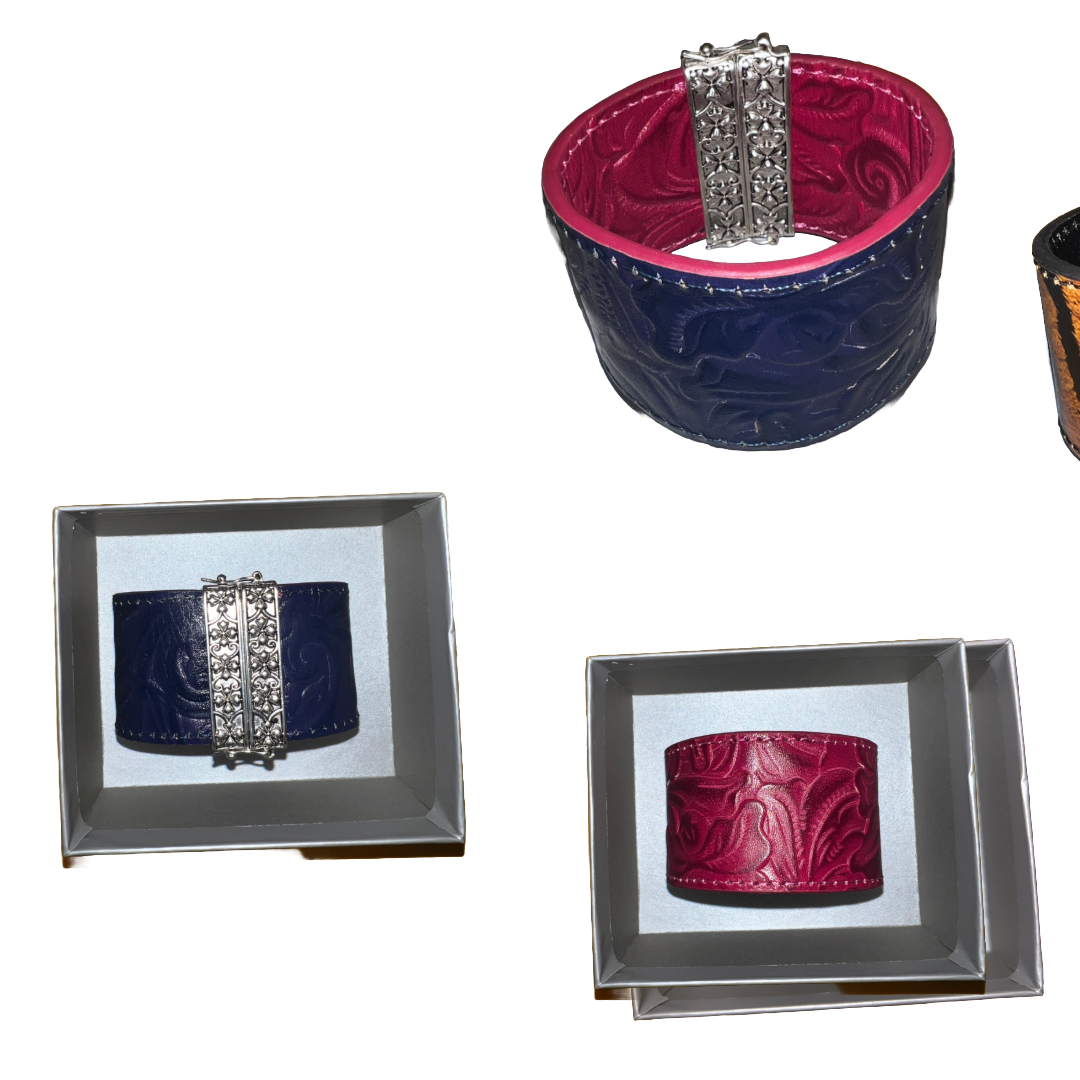 Patricia Nash Leather Wrap Flip Lock Magnetic Bracelet