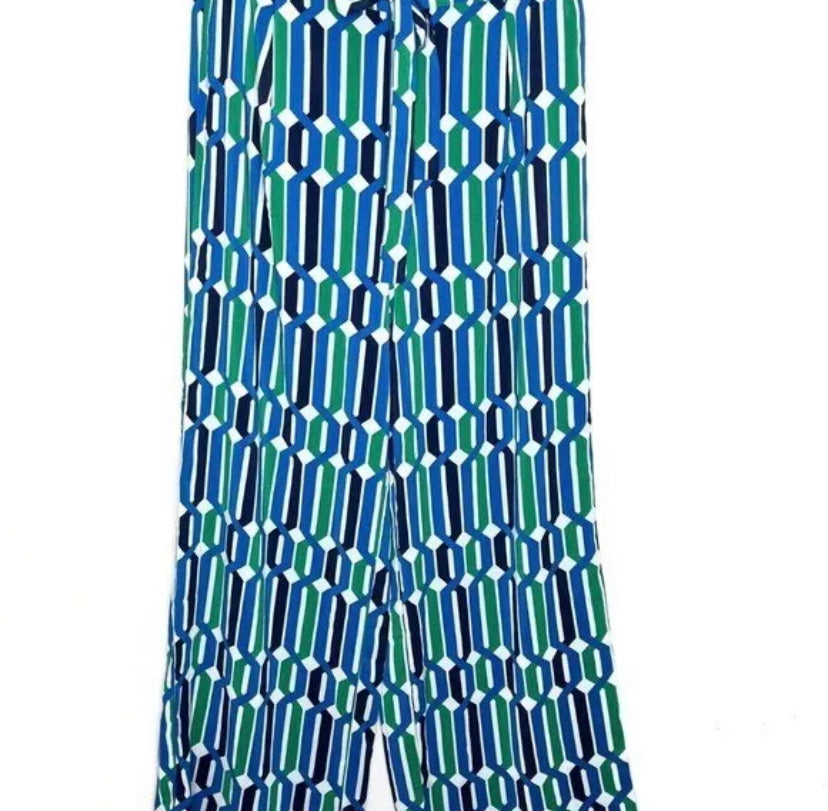 Du Jour Petite Printed Geo Pant with Tie Waist