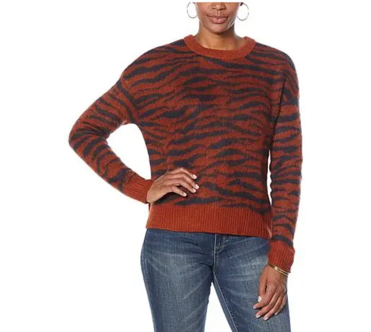 Jessica Simpson Kenna Patterned Jacquard Sweater Women's