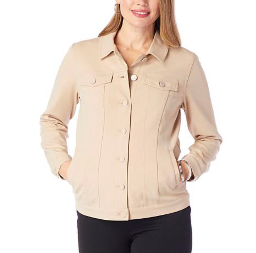 DG2 by Diane Gilman 4-Way All Day Knit Twill Jacket Women’s