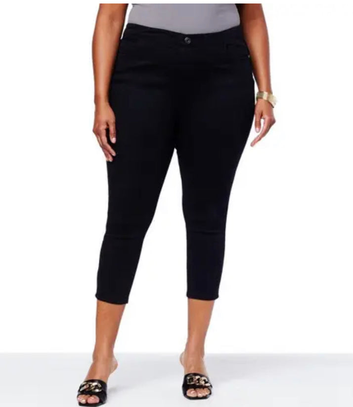 Skinnygirl Womens PullOn Cropped Skinny Jeans (Petite Fit)