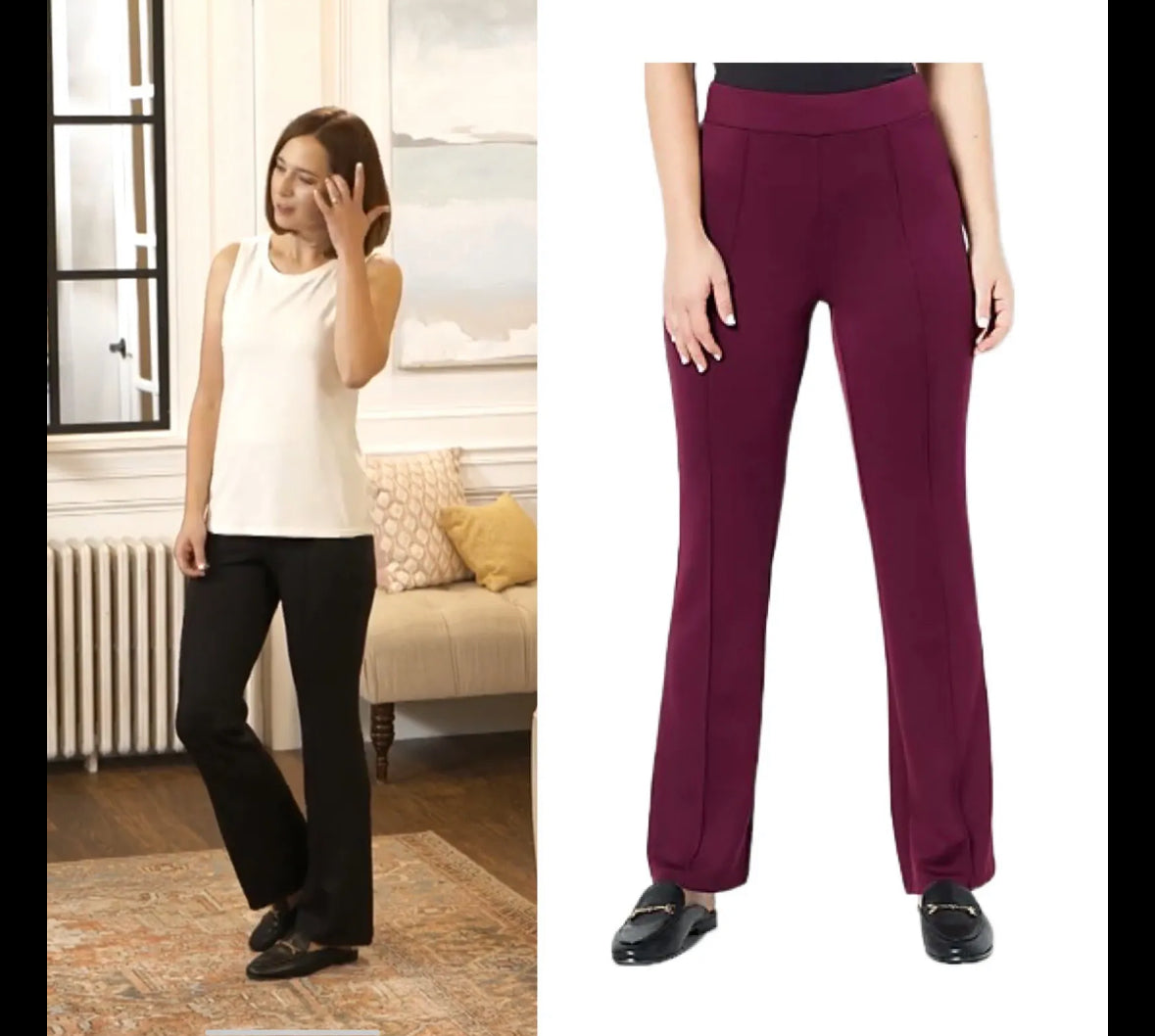 Modern Soul Nourish Knit Flare Leg Pants (5X Petite)CHOOSE Color