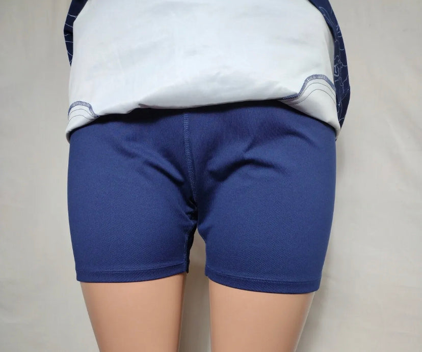 Cypress Club Women’s Slimming Tummy Pull On Skort with Pockets- Navy Blue