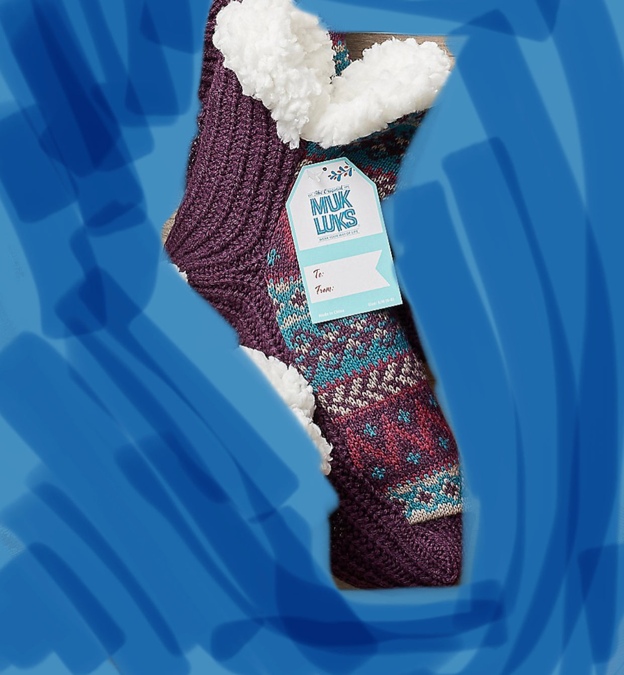 MUK LUKS of Aloe Infused Ankle Cabin Socks One Pair