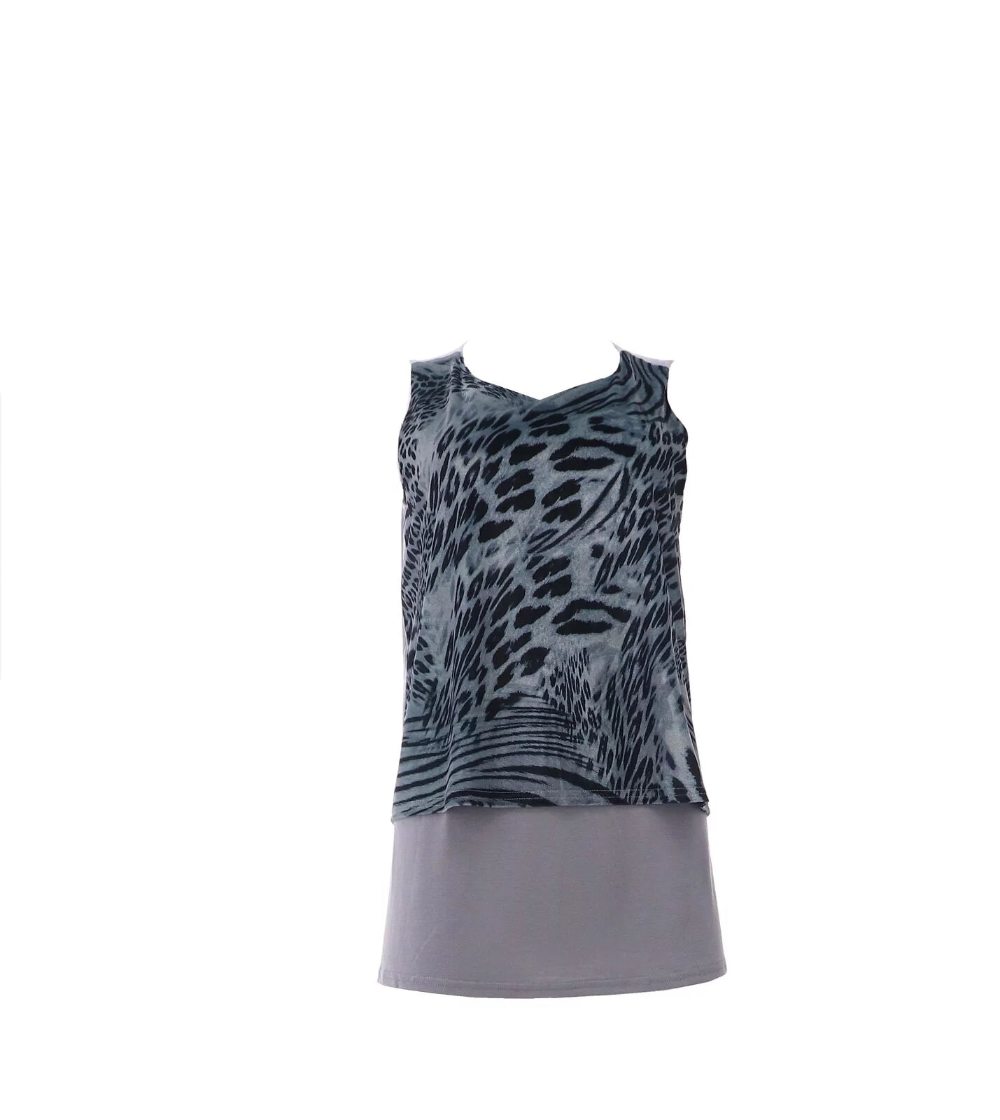 DG2 by Diane Gilman Printed Stretch Velvet Easy Tank